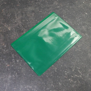 Kieszonki magnetyczne dla formatu A5, z 1 paskiem magnetycznym, otwarty długi bok, kolor zielony 