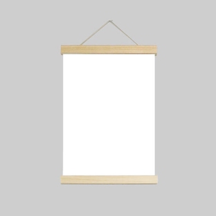 Drewniane listwy plakatowe z magnetycznym zamknięciem i sznurkiem 220 mm | Sosna