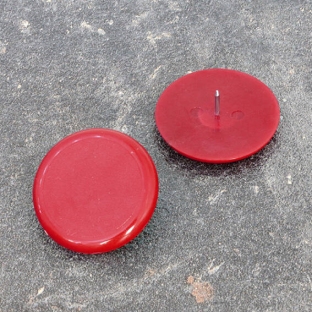 Pinezki, ø = 30 mm, kolor czerwony 