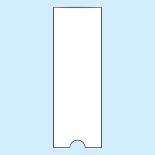 Kieszenie na dokumenty, prostokątne, 35 x 102 mm, otwarty krótki bok 