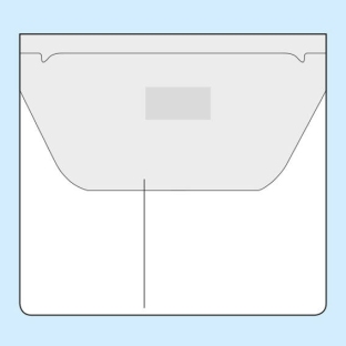 Kieszenie na dokumenty, prostokątne, 109 x 100 mm z klapką, 2 kieszonki, zwiększona pojemność 
