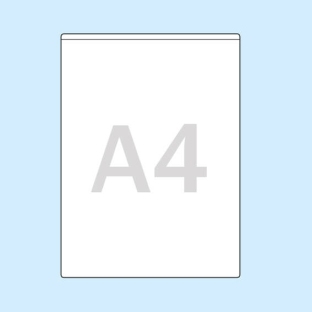 Kieszenie na dokumenty, prostokątne dla formatu A4, otwarty krótki bok 