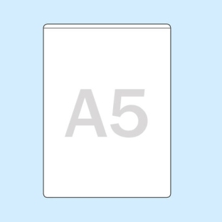 Kieszenie na dokumenty, prostokątne dla formatu A5, otwarty krótki bok 