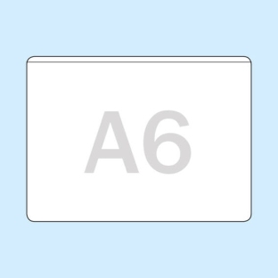 Kieszenie na dokumenty, prostokątne dla formatu A6, otwarty długi bok 