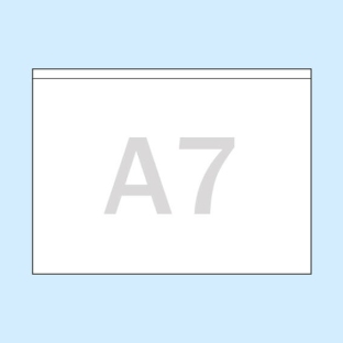 Kieszenie na dokumenty, prostokątne dla formatu A7, otwarty długi bok 