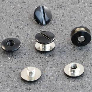Śruby introligatorskie, kolor czarny, metalowe 3 mm