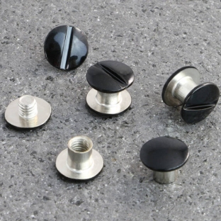 Śruby introligatorskie, kolor czarny, metalowe 5 mm