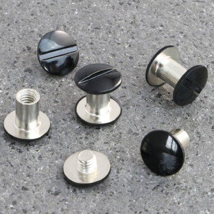 Śruby introligatorskie, kolor czarny, metalowe 7 mm