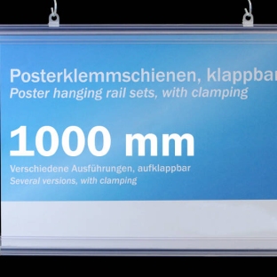 Listwy plakatowe zatrzaskowe, zestaw (1 komplet) 1000 mm | przezroczysty