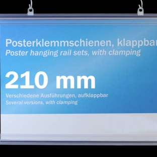 Listwy plakatowe zatrzaskowe, zestaw (1 komplet) 210 mm | przezroczysty