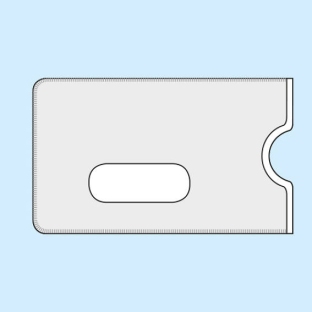 Etui na karty kredytowe, otwarty długi bok, 59 x 88 mm, kolor przezroczysty 