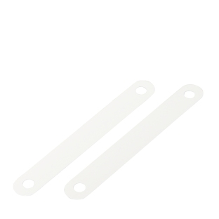 Plastikowe nakładki na wąsy skoroszytowe 95 x 12 mm, kolor biały 