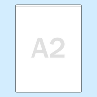 Okładki ochronne dla formatu A2, otwarty krótki bok, kolor przezroczysty 