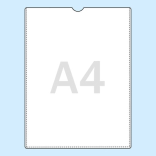 Okładki ochronne dla formatu A4, otwarty krótki bok, kolor przezroczysty 
