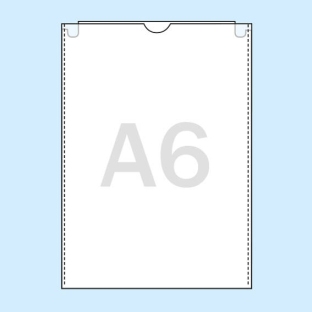 Okładki ochronne dla formatu A6, otwarty krótki bok, kolor przezroczysty 