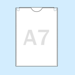 Okładki ochronne dla formatu A7, otwarty krótki bok, kolor przezroczysty 