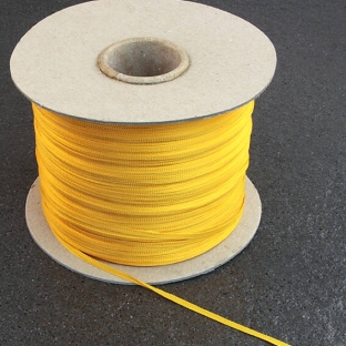 Tasiemki introligatorskie na szpuli, 4-5 mm, kolor żółty (600 m na szpuli) 