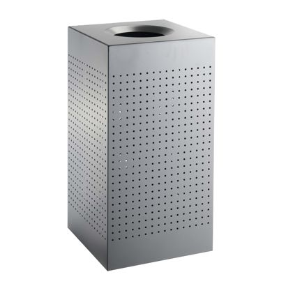 Kosz na śmieci, do użytku zewnętrznego, stalowy, szary 120 l