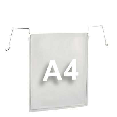 Kieszonki z drutem dla formatu A4, otwarty krótki bok null
