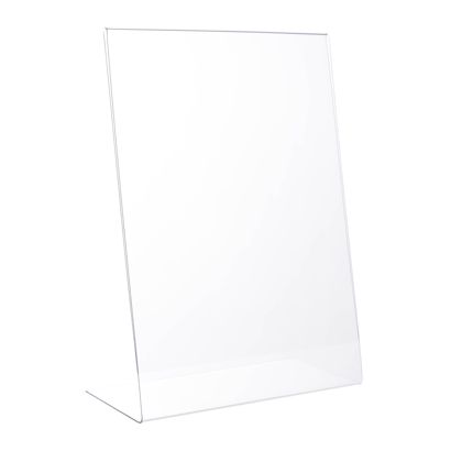 Uchwyt na menu w kształcie litery L, pionowy, odporny na pęknięcia, PET 