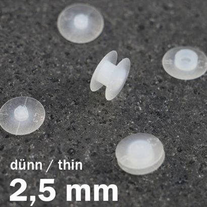Nity zatrzaskowe plastikowe przezroczysty | 10 mm | 2,5 mm