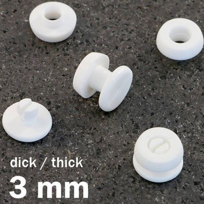 Nity plastikowe biały  | 3 mm