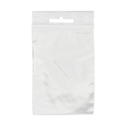 Woreczki strunowe z otworem typu euro, folia PE 60 x 80 mm | 50 µm