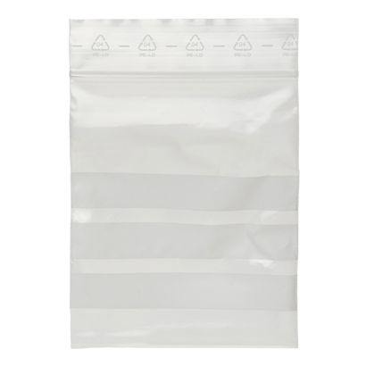 Woreczki strunowe z paskiem do opisu, folia PE 40 x 60 mm | 50 µm