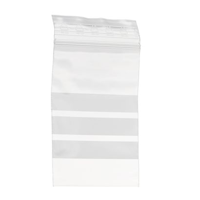 Woreczki strunowe z paskiem do opisu, folia PE 70 x 100 mm | 50 µm