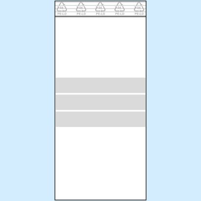 Woreczki strunowe z paskiem do opisu, folia PE 100 x 220 mm | 90 µm