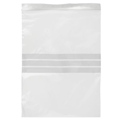 Woreczki strunowe z paskiem do opisu, folia PE 250 x 350 mm | 90 µm