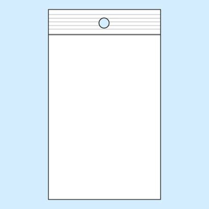Woreczki strunowe z okrągłym otworem, folia PP 80 x 120 mm
