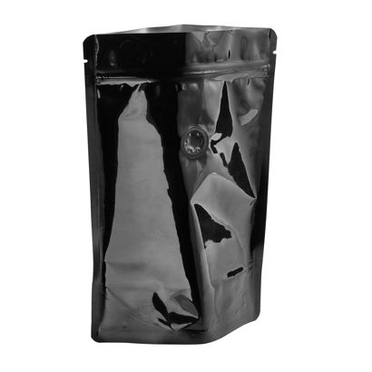 Torebka stojąca nieprzepuszczająca zapachów 190 x 265 mm | czarny | PET, LDPE, aluminium