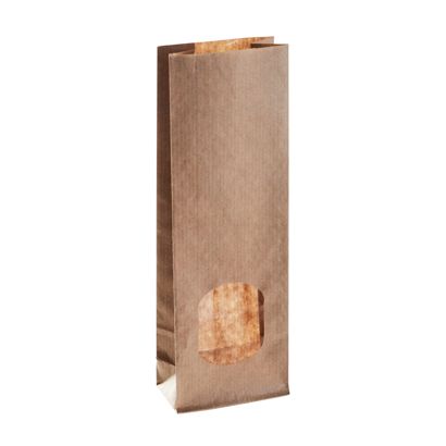Torebki z dnem klockowym z okienkiem 55 x 30 x 175 mm