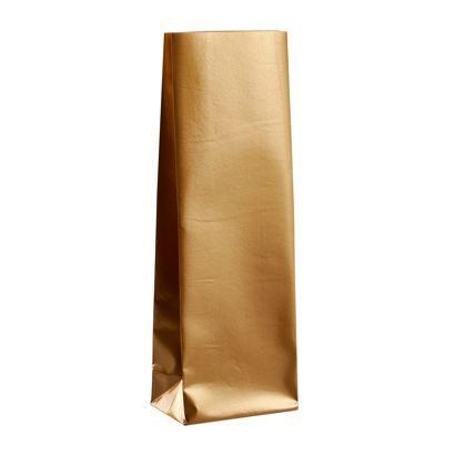 Torebki z dnem klockowym złote 70 x 40 x 205 mm