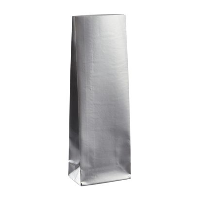 Torebki z dnem klockowym srebrne 80 x 50 x 252 mm