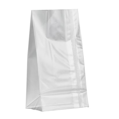 Woreczki z dnem blokowym i szwem uszczelniającym, folia OPP, 80 x 50 x 150 mm | 40 µm