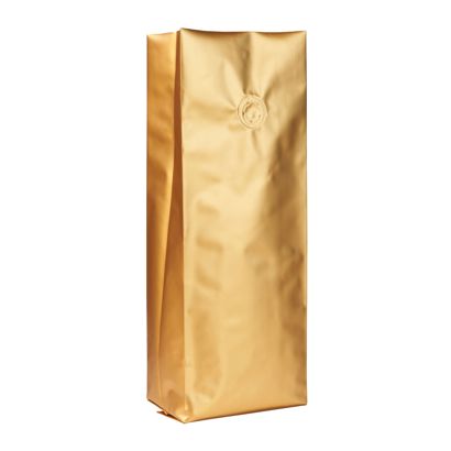Torebki z fałdami i zaworem aromatycznym, złote 330 x 105 mm