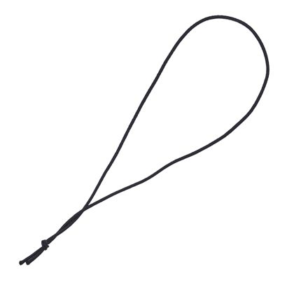 Gumka tekstylna z węzełkiem czarny | 125 mm