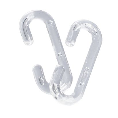 Haczyki typu C, długość 38 mm, plastikowe, kolor przezroczysty null