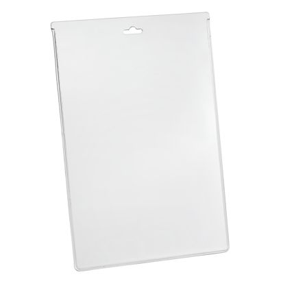 Etui na identyfikatory A6, pionowe, twarde PVC, z otworem typu euro 