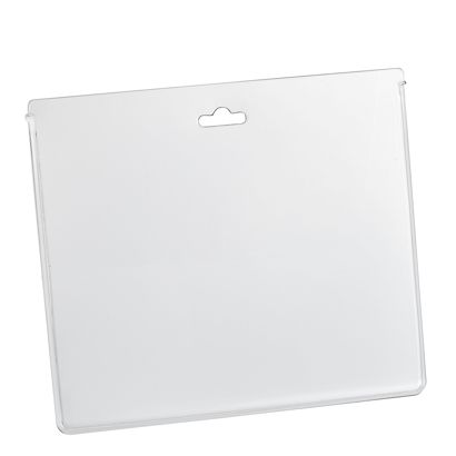Etui na identyfikatory A7, poziome, twarde PVC, z otworem typu euro 