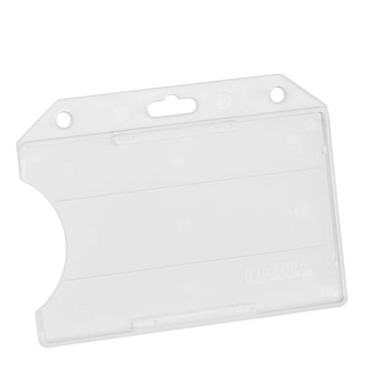 Etui na identyfikatory o rozmiarze karty kredytowej, z twardego plastiku, z okrągłym otworem i euro 