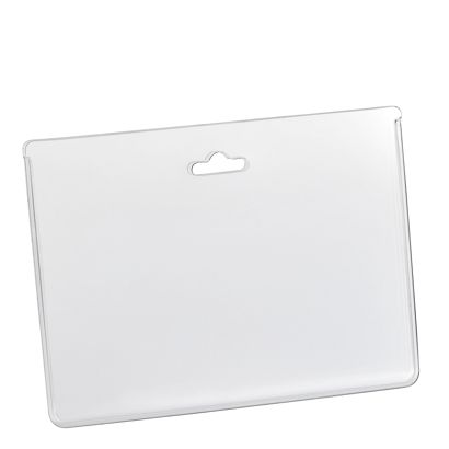Etui na identyfikatory o rozmiarze karty kredytowej, poziome, twarde PVC, z otworem typu euro 