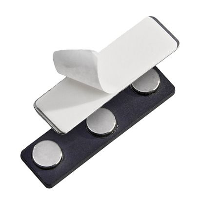Zatrzask magnetyczny do etui na identyfikatory, samoprzylepny null | 45 x 13 mm