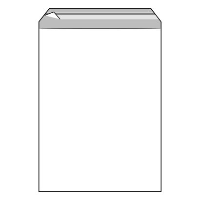 Torebki z klapką, folia PP 300 x 400 mm | 50 µm