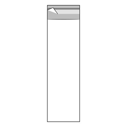 Torebki z klapką, folia OPP 50 x 180 mm