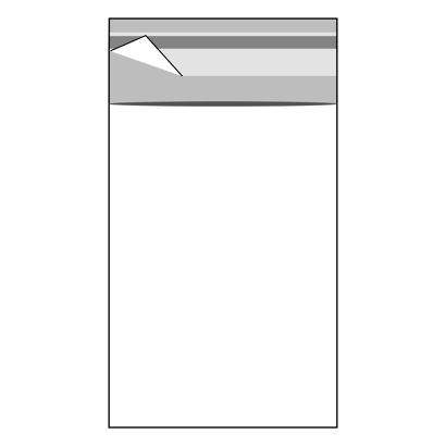 Torebki z klapką, folia OPP 70 x 100 mm