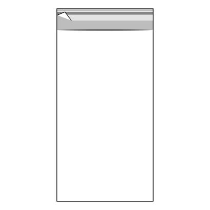 Torebki z klapką, folia OPP 150 x 300 mm