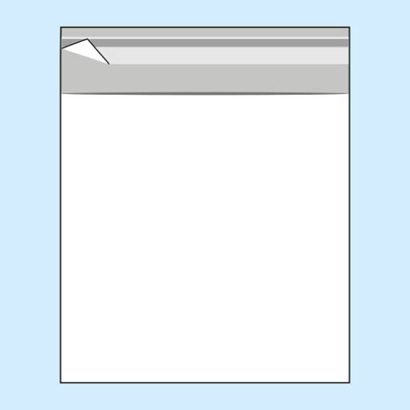 Torebki z klapką, folia OPP 165 x 165 mm
